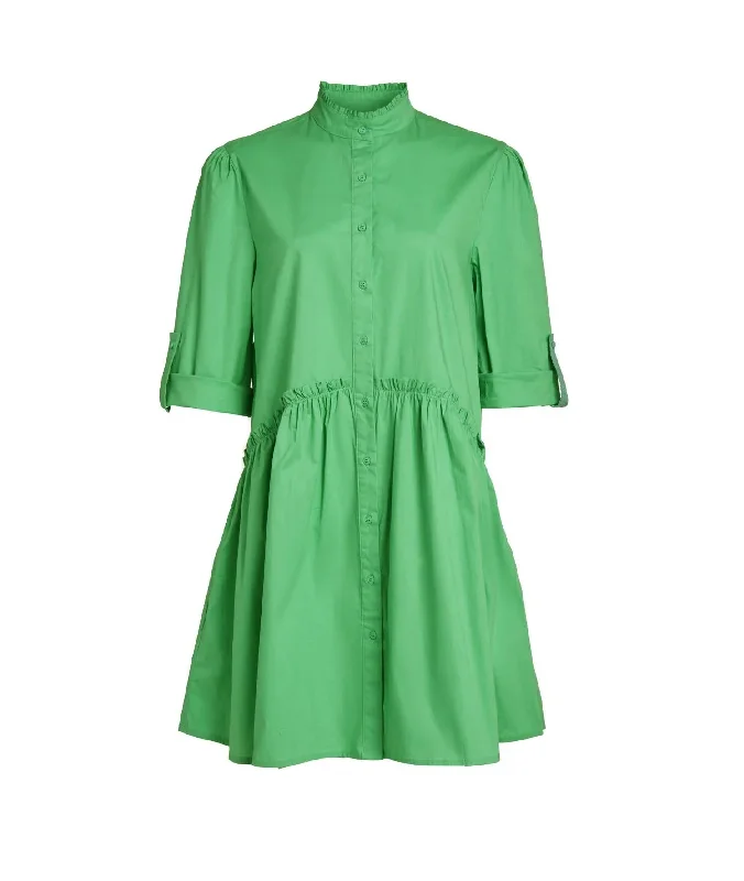 Earthy Tones Cammie Dress In Garden Green