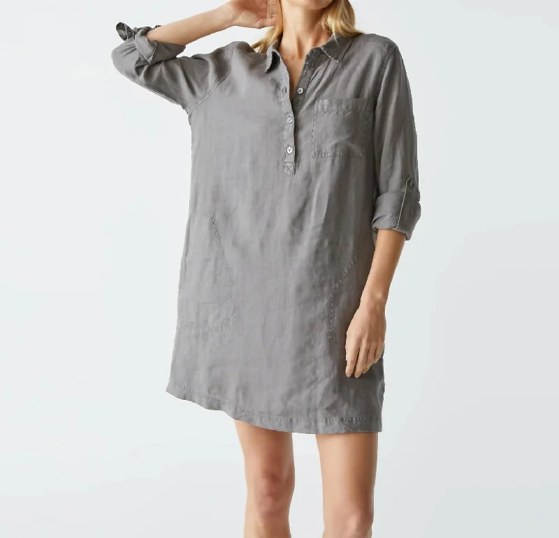 Chic Outfits Eleanor Linen Dress In Oxide