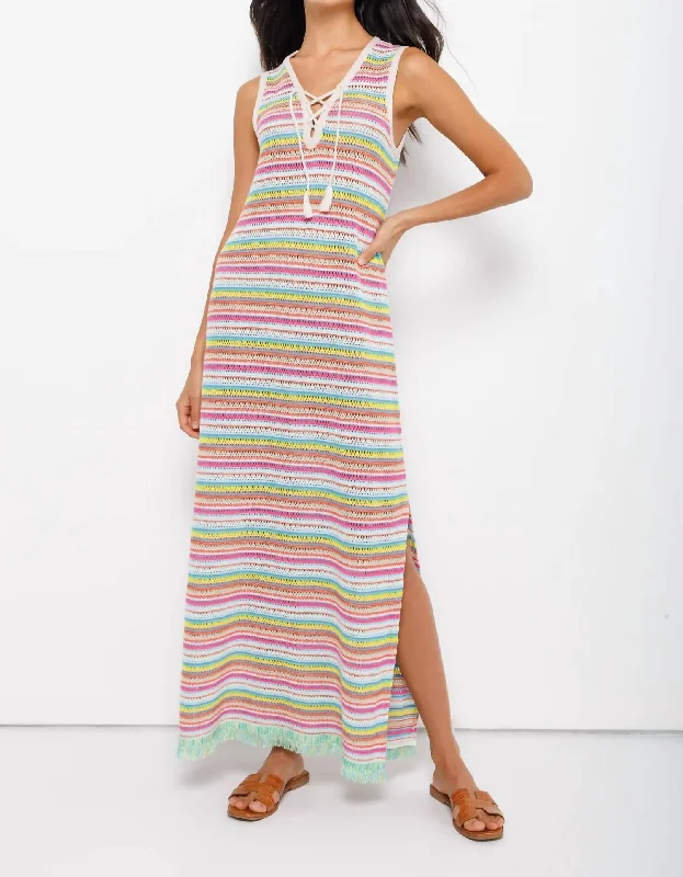 Elegant Clothing La Playa Dress In Bright Multi