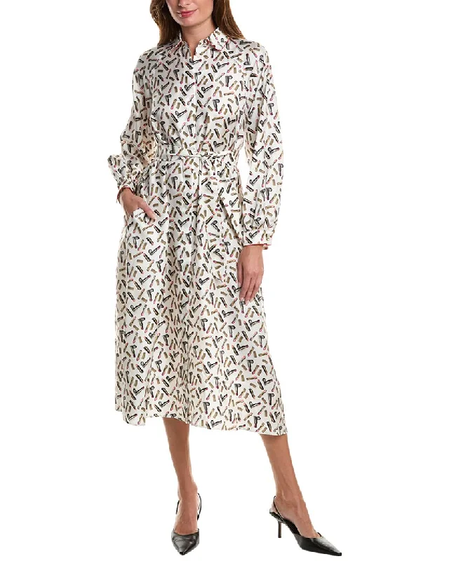 Fashion Forward Femininity Max Mara Rimmel Silk Shirtdress