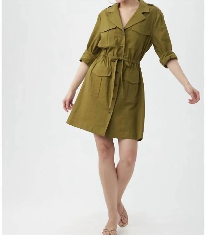 Effortless Chic Apparel Tasha Dress In Sorrento Sage